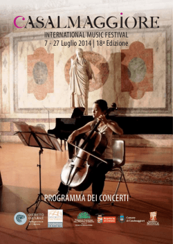 PROGRAMMA DEI CONCERTI