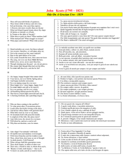 J. Keats: translations and guided analyses