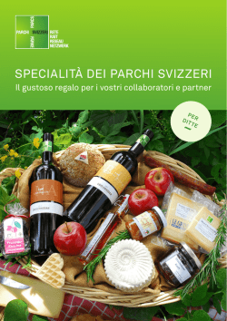 Catalogo "Specialità dei parchi svizzeri" per ditte