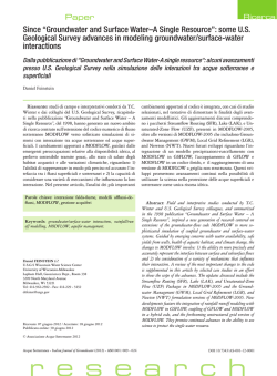 r e s e a r c h - Acque Sotterranee Online