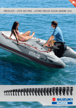 preisliste &bull; liste des prix &bull; listino prezzo suzuki marine 2014