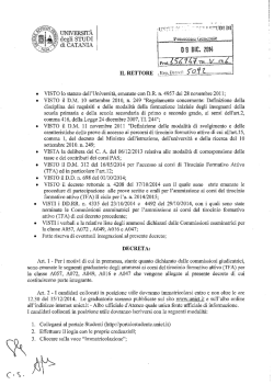 Graduatorie (DR 5092 del 09/12/14) - Universit&agrave; degli Studi di Catania