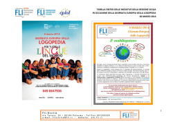 GE 2014 – sintesi regionale - Associazione Logopedisti Siciliani