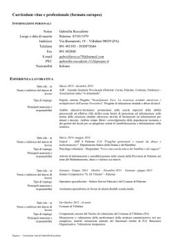 Curriculum - Comune di Villabate