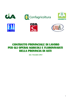 contratto provinciale di lavoro per gli operai agricoli e florovivaisti