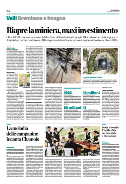 Riaprono le miniere di Zorzone