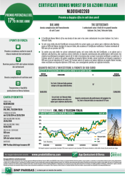 ceRtiFicate BonuS WoRSt oF Su azioni italiane NL0010402269