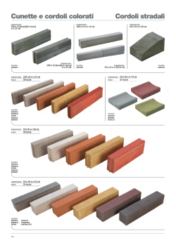 Cunette e cordoli colorati Cordoli stradali