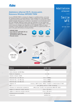 Adattatori Wifi e Powerline Serie WFE-PLK Dati tecnici