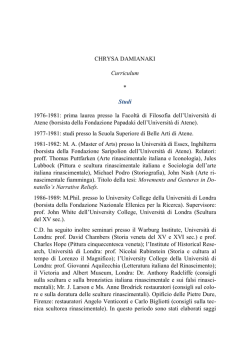 Chrysa Damianaki - Nuovo Rinascimento
