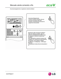 Manuale utente comando a filo
