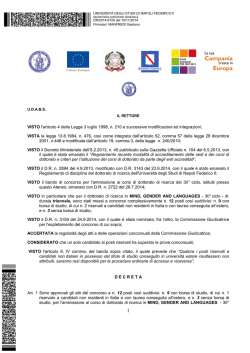 mind, gender and languages - Universit&agrave; degli Studi di Napoli