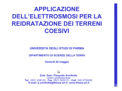 Dott. Geol. Pasquale Armillotta - Ordine dei Geologi Regione Emilia