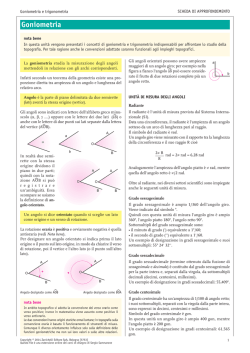 Goniometria e trigonometria - Zanichelli online per la scuola