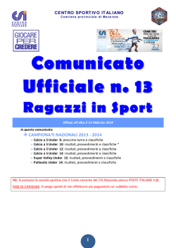 Campionato Calcio a 5 Under 12