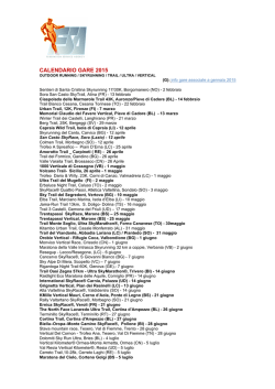 Calendario gare associate