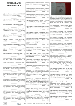 BIBLIOGRAFIA NUMISMATICA