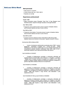 cv - Istituto Lazzaro Spallanzani