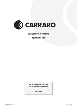 Spare Parts List Catalogo Parti Di Ricambio