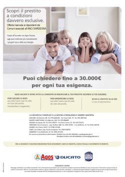 Rinnovo convenzione Agos Ducato