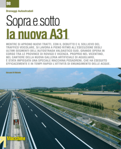 Sopra e sotto la nuova A31