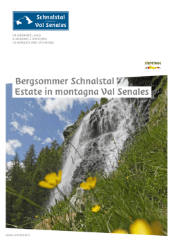 Bergsommer Schnalstal Estate in montagna Val Senales