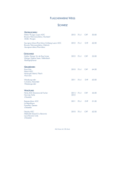 FLASCHENWEINE WEISS SCHWEIZ