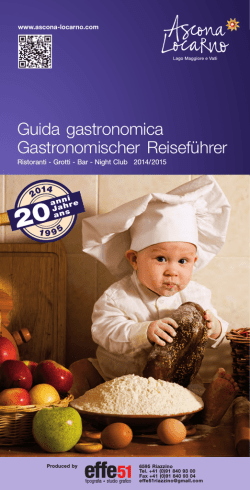 Guida Gastronomica 2014-2015 - Ente Turistico Lago Maggiore