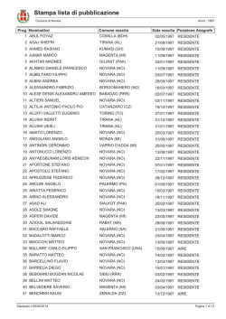 Stampa lista di pubblicazione