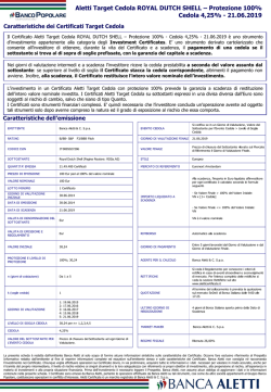 royal dutch shell - Aletti Certificate