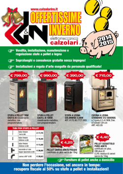 OFFERTISSIME INVERNO - Elettromeccanica Calzolari Srl