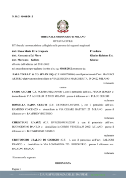 scarica la sentenza - Giurisprudenza delle imprese