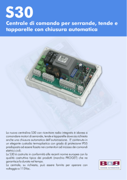 Centrale di comando per serrande, tende e tapparelle con chiusura