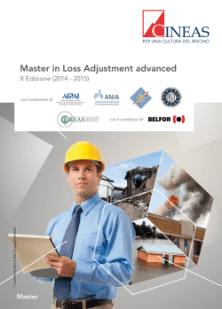 Brochure del Master in Loss Adjustment: Advanced