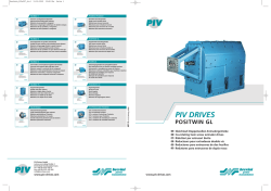 PIV DRIVES - Brevini Power Transmission