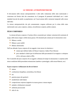 misure antropometriche e peso ideale