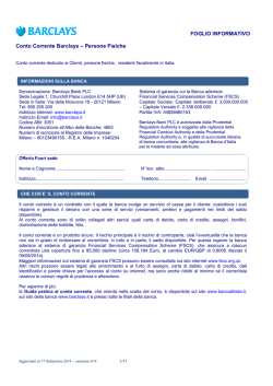 Foglio Informativo Conto Corrente Barclays