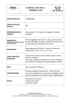 Scheda PDF (pane americano) - Panificio Stefani Group Bologna