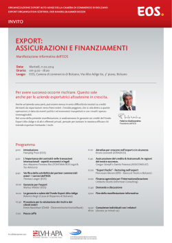 ExPORT: ASSICURAZIONI E FINANZIAMENTI
