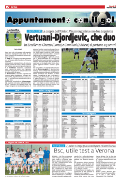 Bsc, utile test a Verona