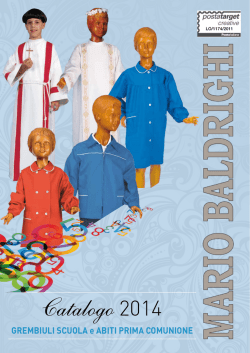 Catalogo 2014 Grembiuli scuola ed abiti Prima Comunione