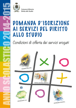 Opuscolo domanda di iscrizione 2014-2015