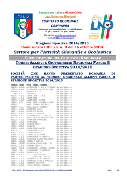 C.U. S.G.S. n. 9 del 16.10.2014