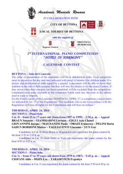 1&deg; CONCORSO INTERNAZIONALE - Accademia Musicale Romana