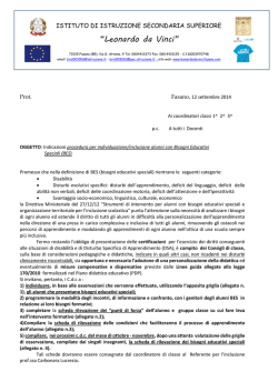 circolare BES coordinatori - "Leonardo da Vinci" Fasano BR