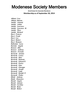 Modenese Society Members