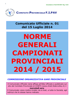 norme generali - Comitato Provinciale Chieti