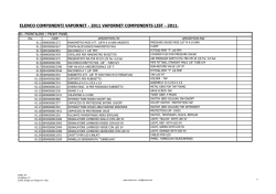 VAPORNET ESPLOSO COMPONENTI-Spare parts List 2011