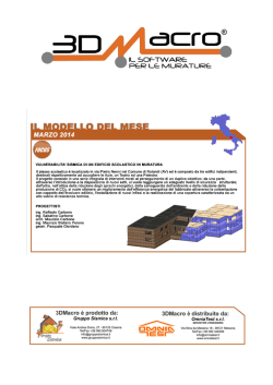scarica il documento in pdf - 3DMacro il Software per le Murature