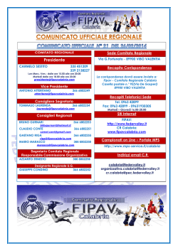 Presidente - Comitato Regionale FIPAV Calabria